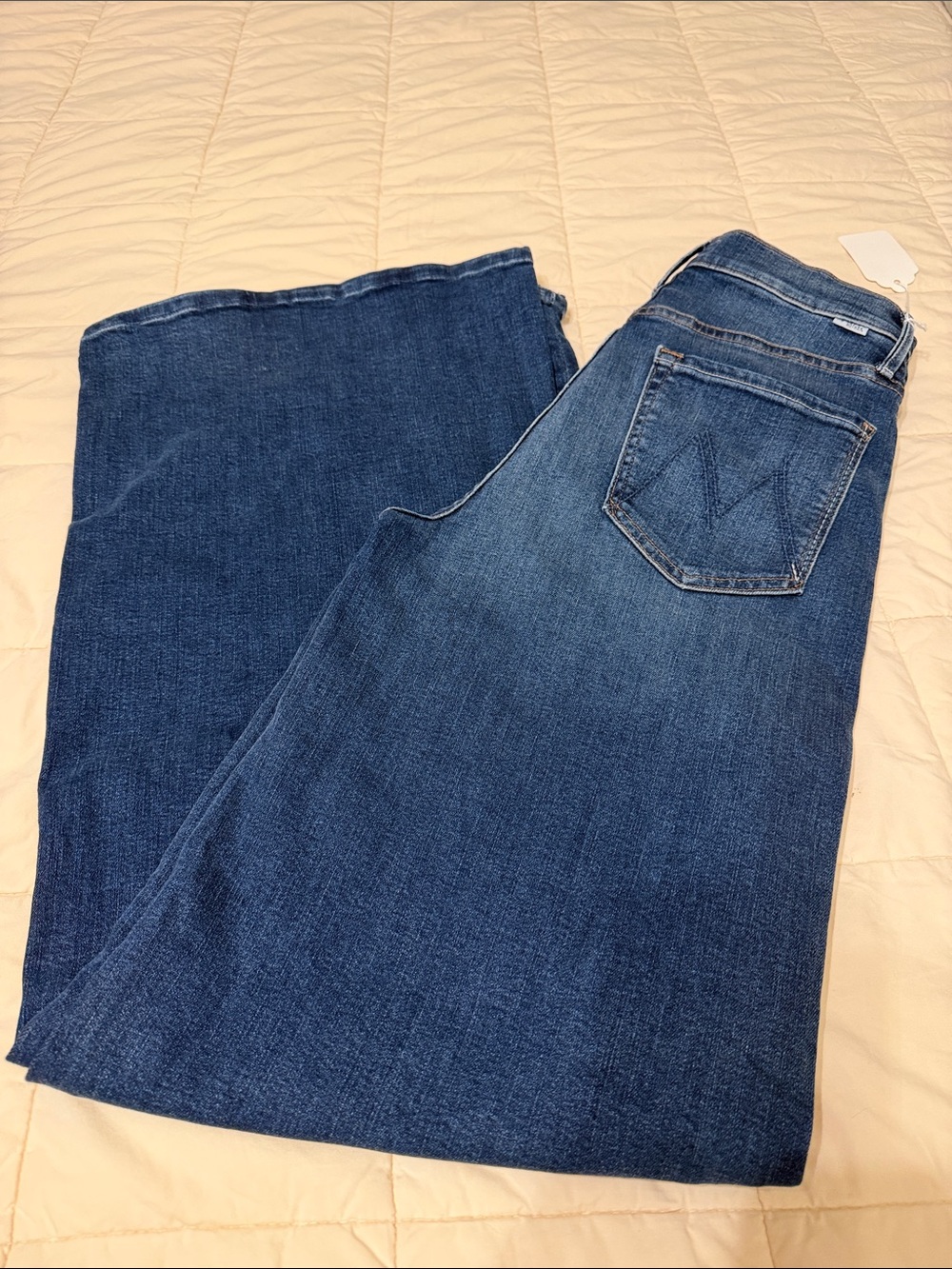 MOTHER Women's Dark Blue Flare Jeans - Picture 1 of 6